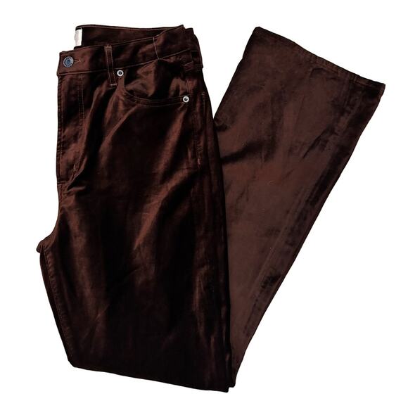 AGOLDE $238 Nico Velvet Boot Cut Pant in Choc.olate Milk Size 27 - Picture 5 of 10